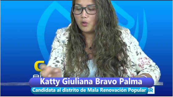 ENTREVISTA A KATTY BRAVO PALMA POSTULANTE A LA ALCALDIA DEL DISTRITO DE MALA 