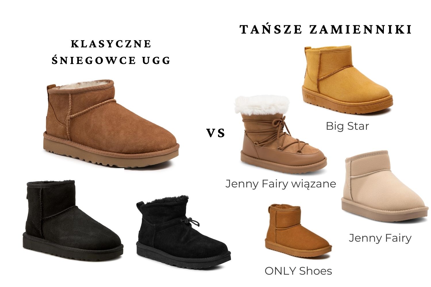 klasyczne śniegowce UGG - tańsze zamienniki