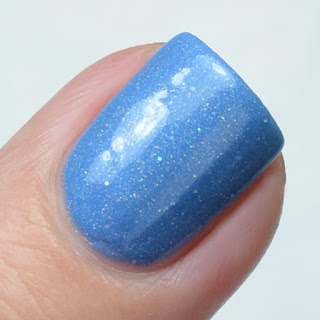 blue holographic nail polish