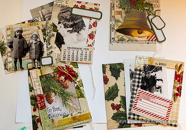 Layers of ink - Vintage Christmas Gift Tags Tutorial by Anna-Karin Evaldsson.