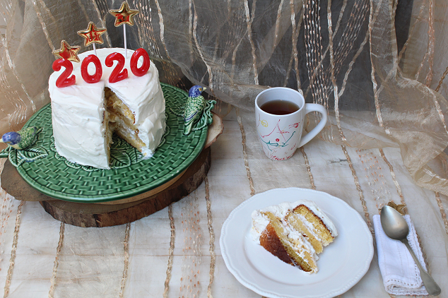 bolo de ananas e chantilly