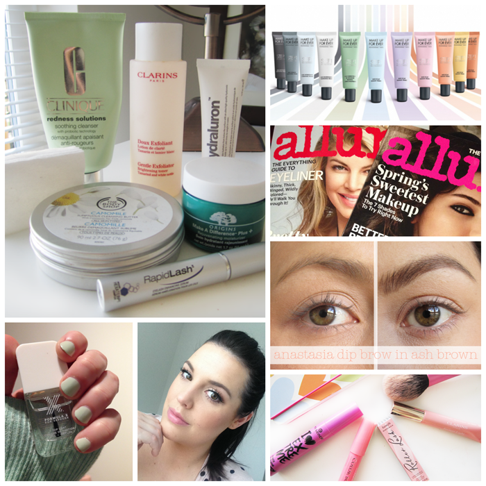 Weekend Blog Post Round Up, clarins, make up for ever, dipbrow, allure magazine, primers, nail polish, formula x, benefit, clarins, clinique, the body shop, 
