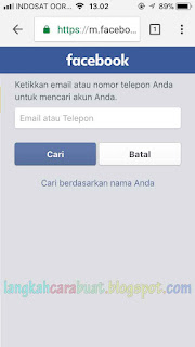 cara membuka fb yang lupa kata sandi tanpa menggunakan email