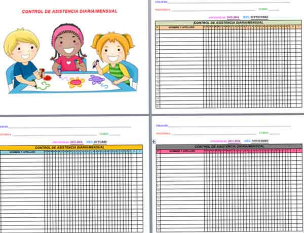 registros de asistencia de alumnos