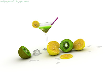 Mix Fruits 3D Standard Resolution Wallpaper