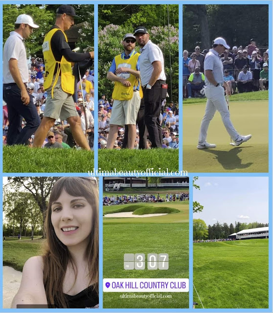 Collage of six photos from when Ultima Beauty attended the PGA Championship in 2023