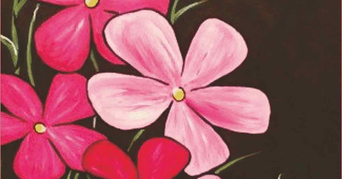 16 Lukisan Bunga Di Kanvas Yang Mudah Ditiru Gambar Kitan