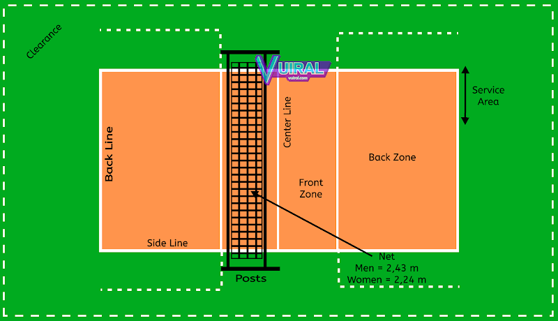 23+ Gambar Lapangan Bola Voli, Inspirasi Penting!