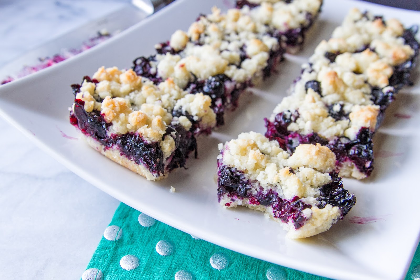 Small Batch Blueberry Crumb Bars