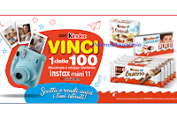 Concorso Kinder "Scatta e rendi unici i tuoi istanti" : vinci 100 fotocamere Instax Mini11