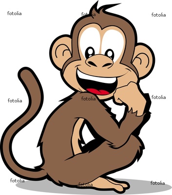 Funny monkey cartoon