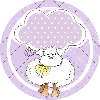 Sheeps in Purple, Toppers or Free Printable Candy Bar  Labels.