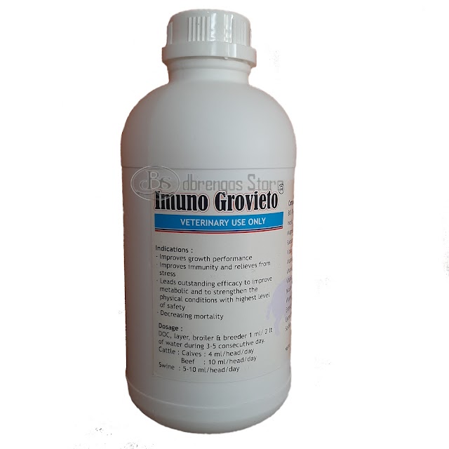 Jual Imuno Grovieto (obat lumpuh semua hewan) 1 Liter/1000ml