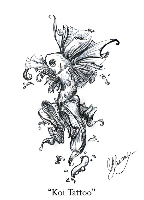 tattoo designs ideas. Koi Fish Tattoo Design