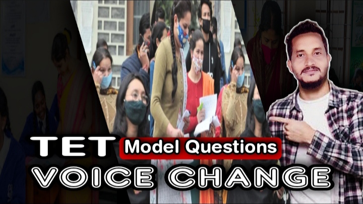 Model Questions on Voice Change for TET exam 2021 Set 2