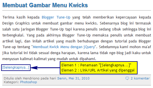 Elemen JumpLink - Readmore