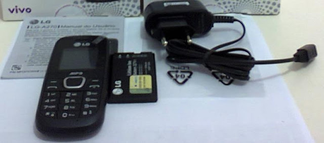 LG A270 Headset, Adaptor Charger, Battery & User Manual.