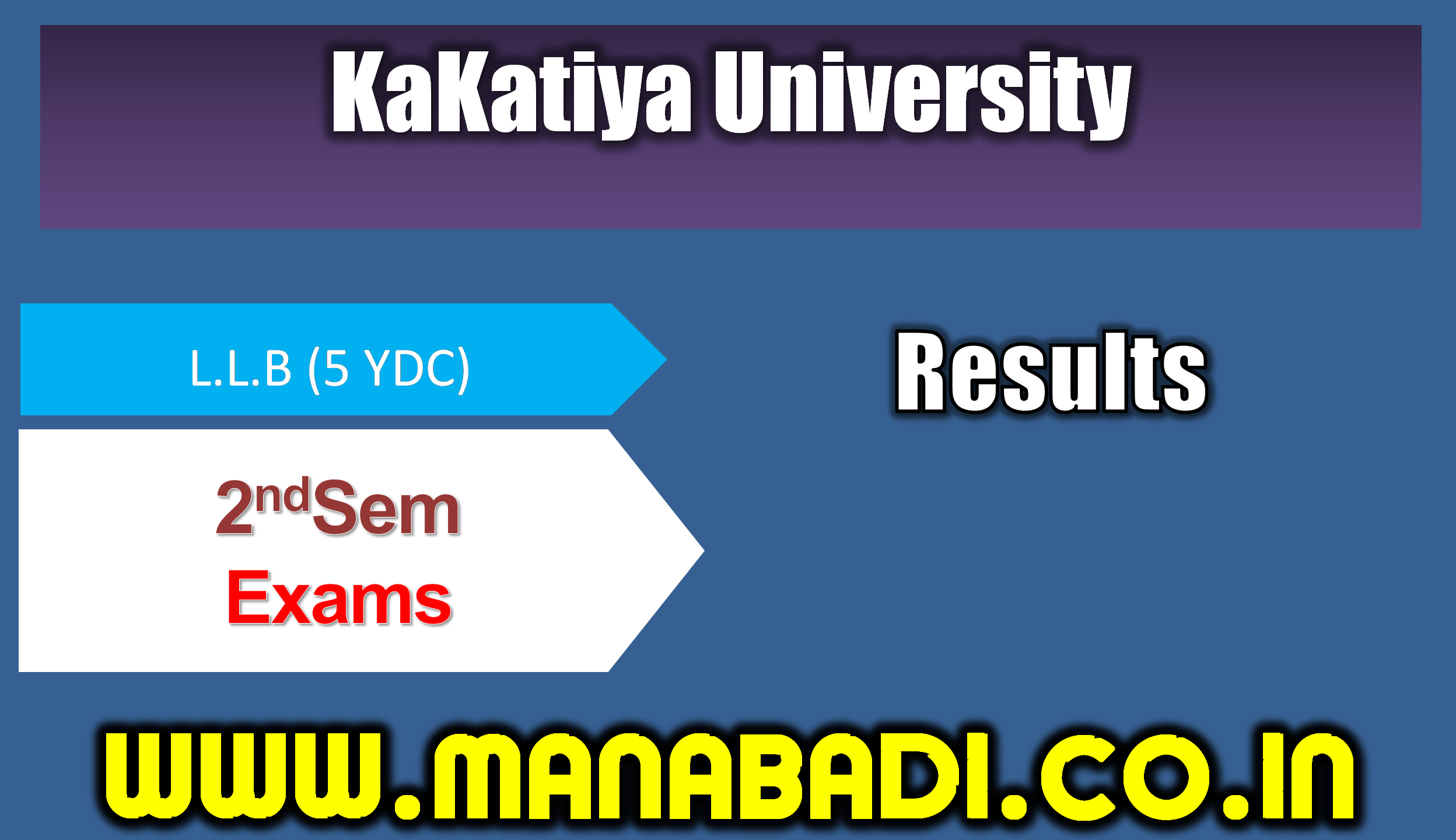 Kakatiya University LL.B. (5 YDC) 2nd Sem Exam Sep, 2023 Results