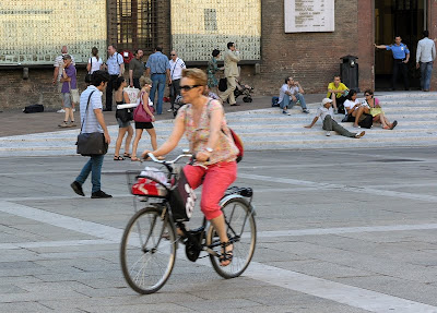 lady of a certain age on a bike