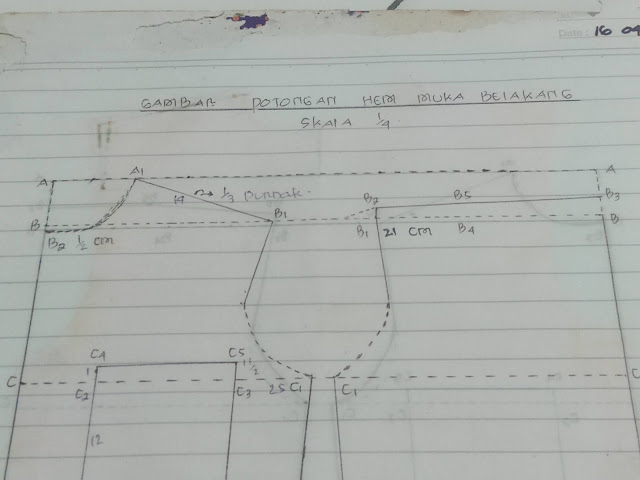 Cara Membuat Pola Dasar  Hem Lengan Pendek Yang Sangat Bagus Dan Gampang Dipahami