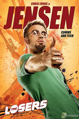 The Losers One Sheet Character Movie Posters - Chris Evans is Jensen