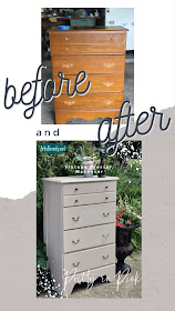 Before and After Pretty in Pink Painted Vintage Dresser Makeover Karin Chudy Artisbeauty.net