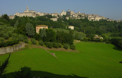 Todi, Italy viewed from the nearby countryside