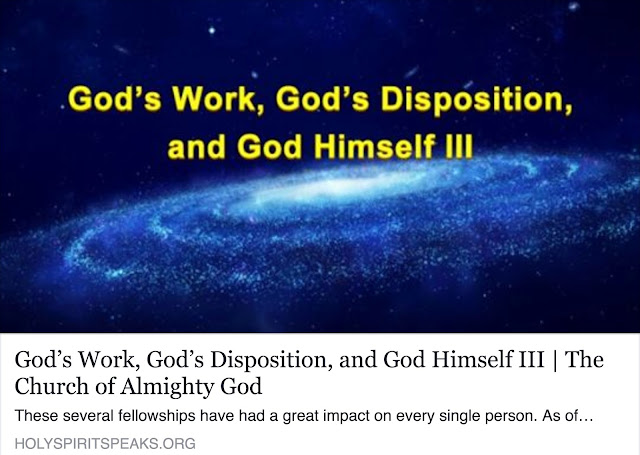 Eastern Lightning, God’s Work,  Disposition. Himself, 