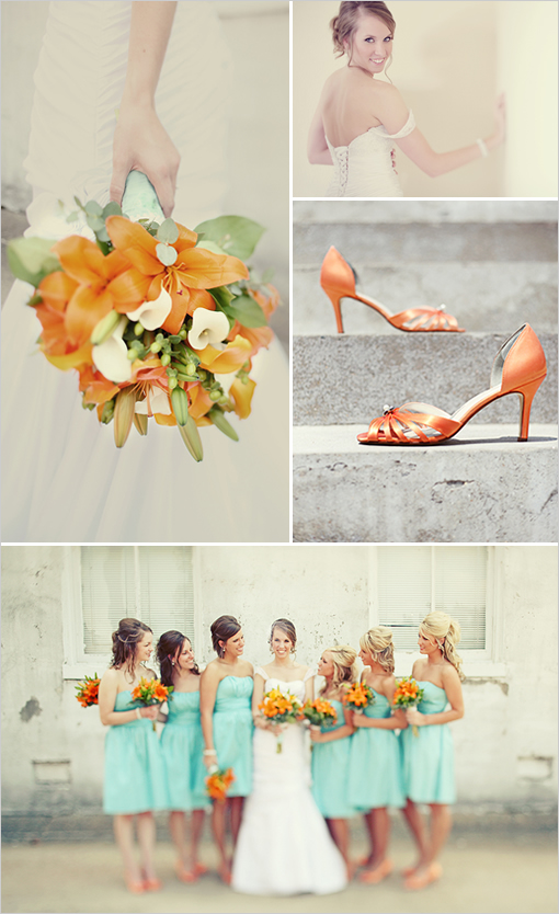 Orange aqua wedding 3 repins 2bpblogspotcom