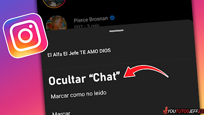 ocultar chat instagram