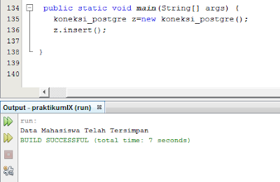 Kelas Informatika - Insert Data PostgreSQL Berhasil