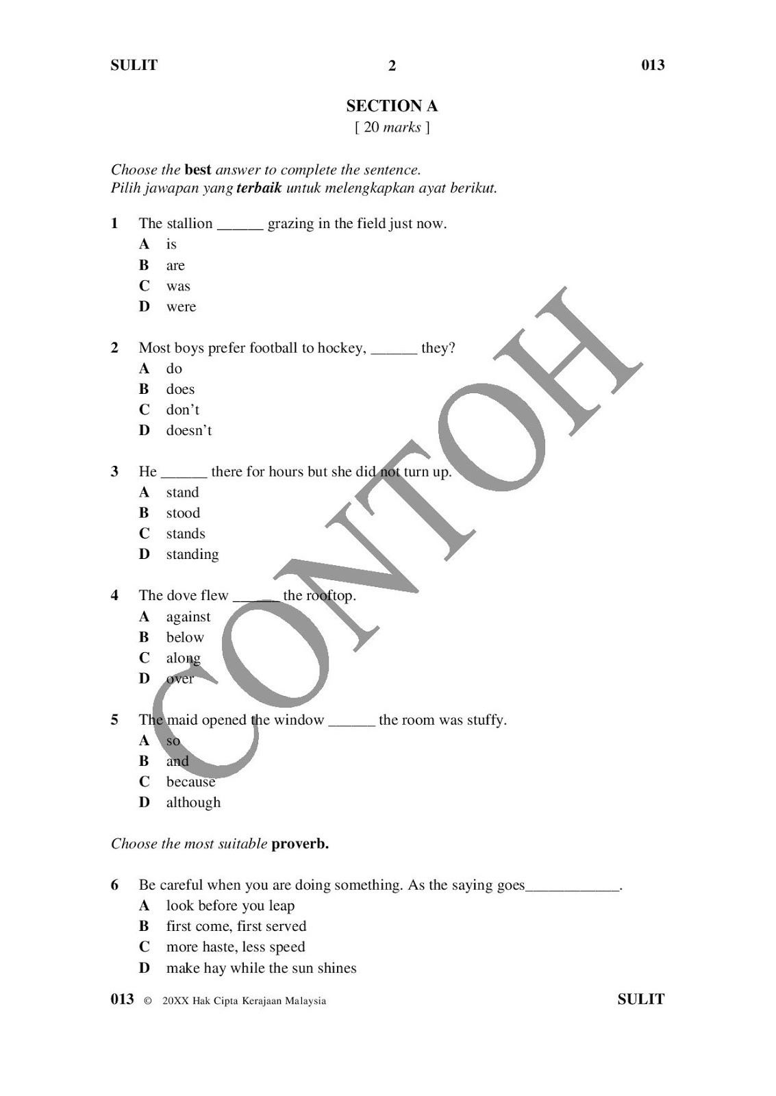 UPSR 2016 Format Dan Contoh Soalan/Instrumen  Akif Imtiyaz