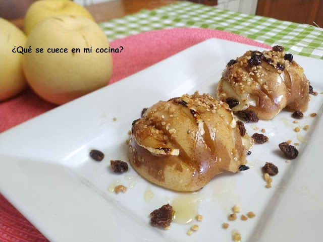 PERAS "NASHI" AL ESTILO "HASSELBACK"