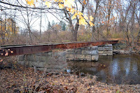 I-beams left of a Chambersburg and Gettysburg Railroad bridge