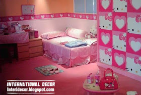 kitty cat theme for girls room, kids room themes decorating ideas