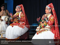 KrishnaLeela Kathakali: Margi Vijayakumar as Devaki and Kalamandalam Shanmukhadas as Yasoda.