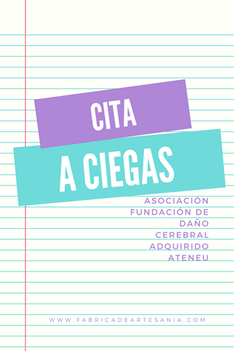 Cartel de cita a ciegas. Evento solidario