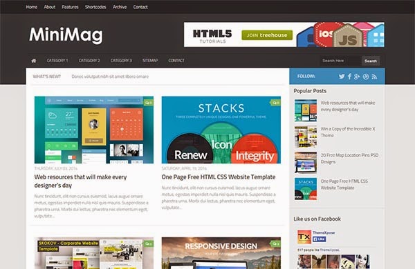 Minimag Blogger Template