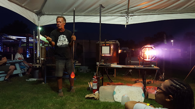 Bonnaroo Chris 2016 with John the glass blower