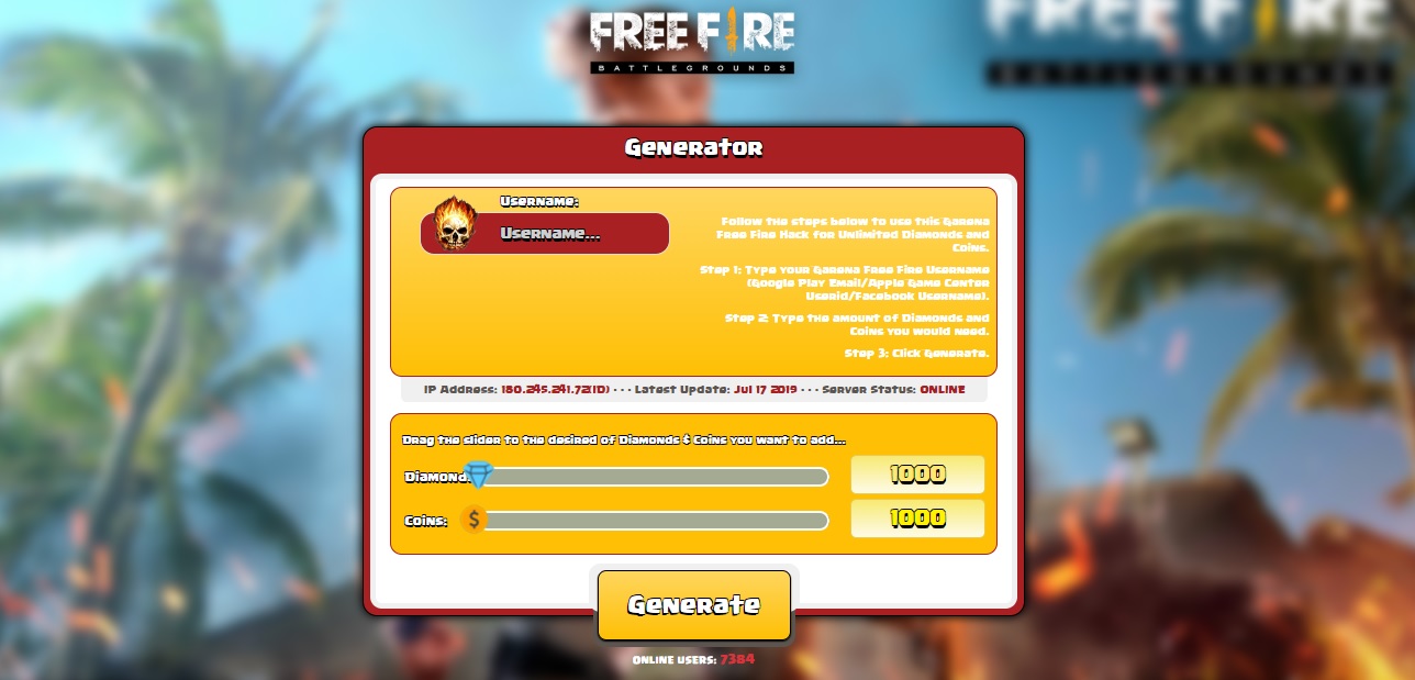gfftool.com Hack to Diamonds and Coins FF Unlimited ... - 