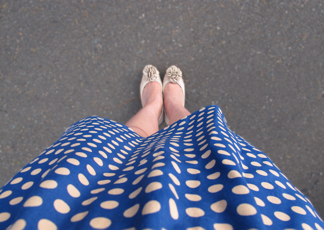 {Stay on Top} Blue polka dot dress from Topshop