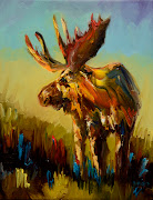 wild animal art (moose)