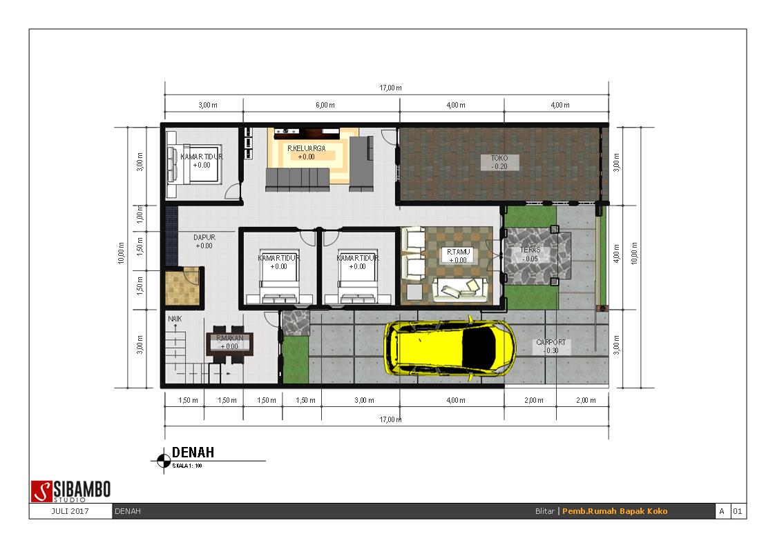 Denahose Rancangan Denah Rumah Plus Toko