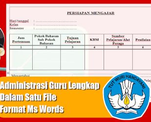 Format Microsoft Word Administrasi Guru Lengkap