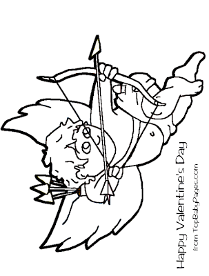 Baby Angel Valentine Day Coloring Pages. PRINT THIS PAGE