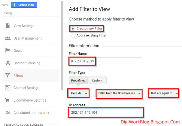 add filter in google analytics to block tracking your ip