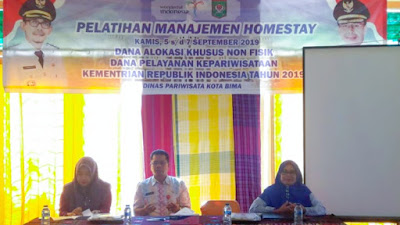 Dispar Kota Bima Gelar Pelatihan  Manajemen Homestay  