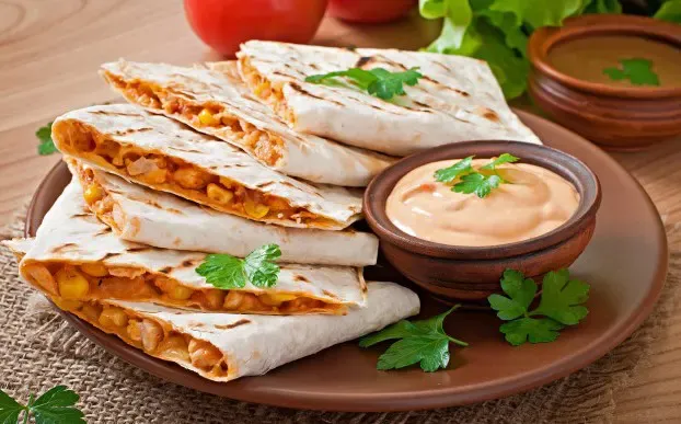 Crisp shrimp quesadilla recipe