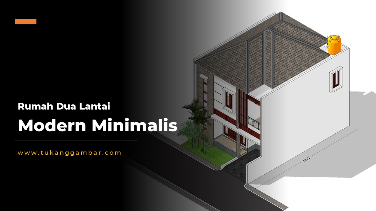 Desain Rumah 4 Kamar Pada Lahan 8x12 Meter Tukang Gambar