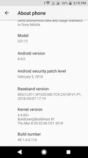 Sony Xperia Oreo Update